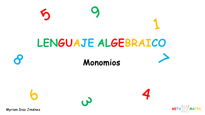 Lenguaje Algebraico-Monomios